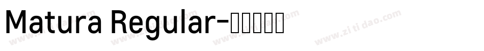 Matura Regular字体转换